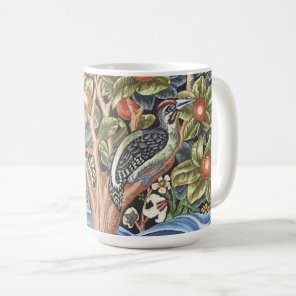 William Morris Woodpecker Tapestry Floral Vintage Coffee Mug