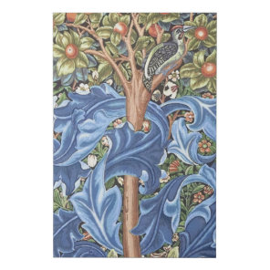 William Morris Woodpecker Tapestry Floral Vintage Faux Canvas Print