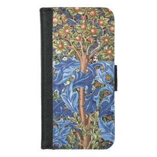 William Morris Woodpecker Tapestry Floral Vintage iPhone 8/7 Wallet Case