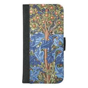 William Morris Woodpecker Tapestry Floral Vintage iPhone 8/7 Plus Wallet Case