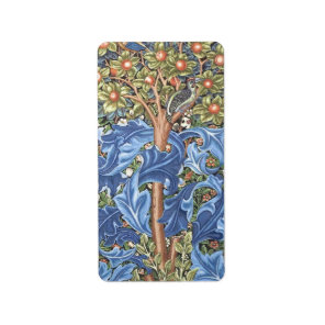 William Morris Woodpecker Tapestry Floral Vintage Label