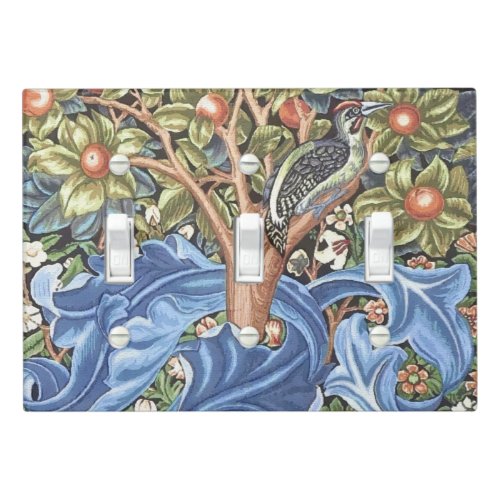 William Morris Woodpecker Tapestry Floral Vintage Light Switch Cover