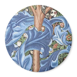 William Morris Woodpecker Tapestry Floral Vintage Magnet