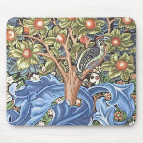 William Morris Woodpecker Tapestry Floral Vintage Mouse Pad