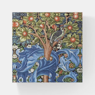 William Morris Woodpecker Tapestry Floral Vintage Paperweight