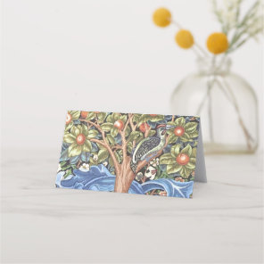 William Morris Woodpecker Tapestry Floral Vintage Place Card
