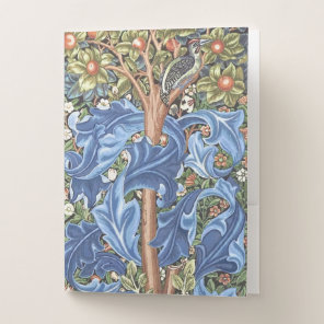 William Morris Woodpecker Tapestry Floral Vintage Pocket Folder