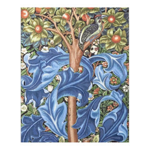 William Morris Woodpecker Tapestry Floral Vintage Poster