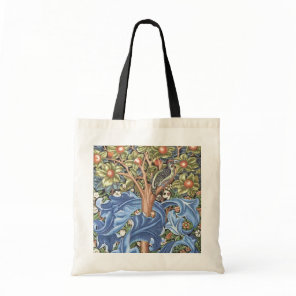 William Morris Woodpecker Tapestry Floral Vintage Tote Bag
