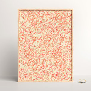 William Morris Wreath Poppy Nature Vintage Art Ho Poster