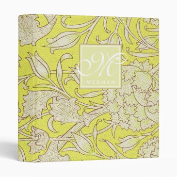 William Morris - Yellow Wild Tulips & Monogram