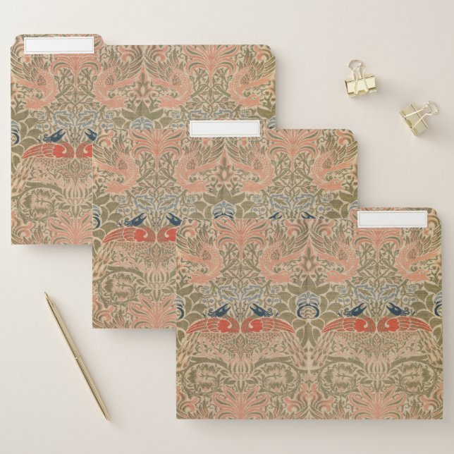 William morris's birds famous pattern   file folder (Set)