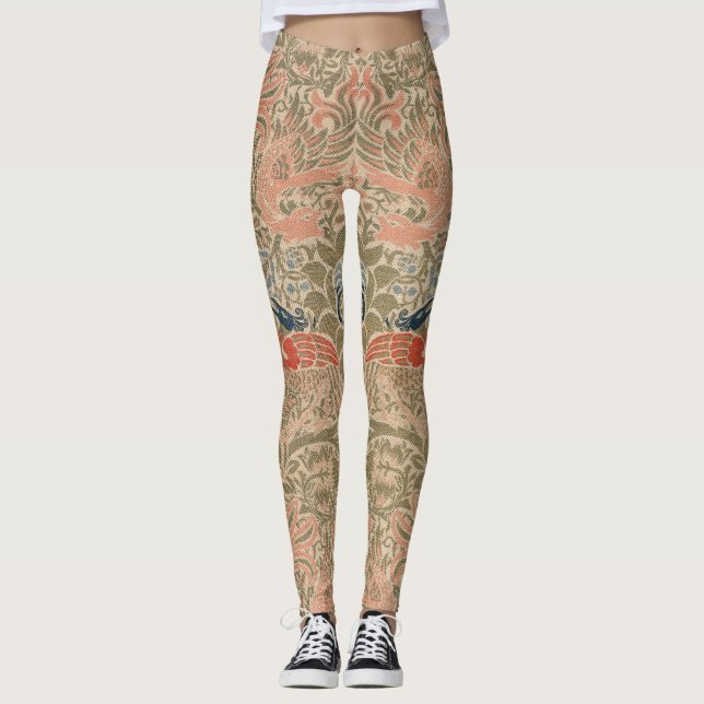 William morris's birds famous pattern  leggings (Front)
