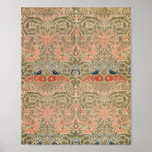 William morris's birds famous pattern poster