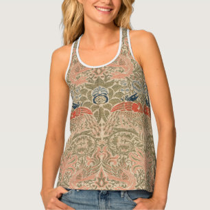 William morris's birds famous pattern tank top