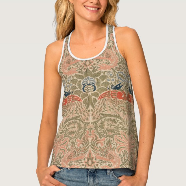 William morris's birds famous pattern  tank top (Front)