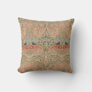 William morris's birds famous pattern throw pillow