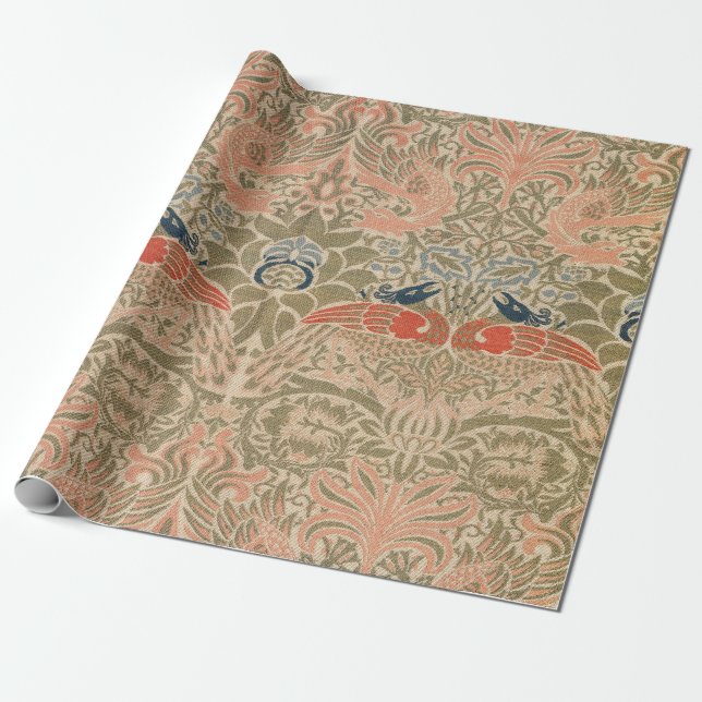 William morris's birds famous pattern  wrapping paper (Unrolled)