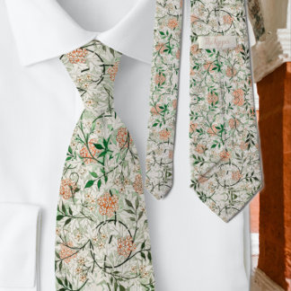 William Morris's Famous Jasmine Floral Pattern Neck Tie
