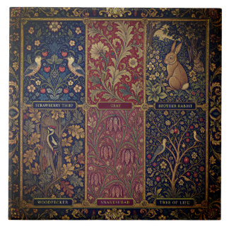 William Morris's Grand Patchwork Collage Ceramic Tile