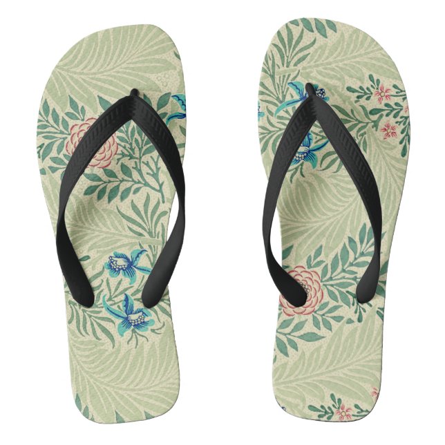 William Morris's Larkspur famous pattern  Flip Flops (Footbed)
