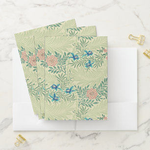 William Morris's Larkspur famous pattern Pocket Folder