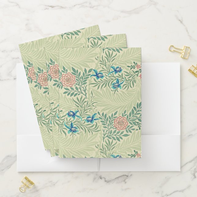 William Morris's Larkspur famous pattern  Pocket Folder (In Situ)