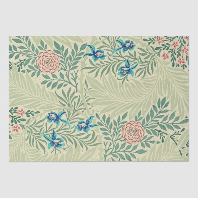 William Morris's Larkspur famous pattern  Tissue Paper (Front)