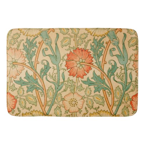 William Morriss Pink and Rose famous pattern  Bath Mat