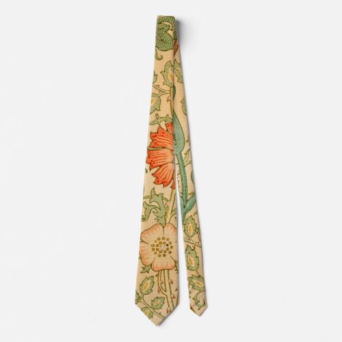 William Morriss Pink and Rose famous pattern  Neck Tie