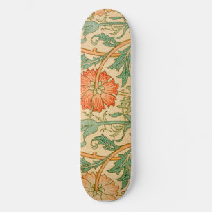 William Morris's Pink and Rose famous pattern Skateboard