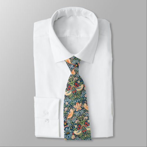 William Morriss Strawberry Thief patterned Neck Tie