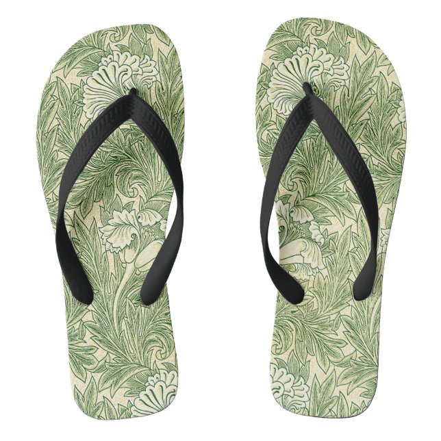 William Morris's Tulip famous pattern  Flip Flops (Footbed)