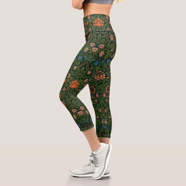 William Morris's Violet and Columbine  Capri Leggings (Left)
