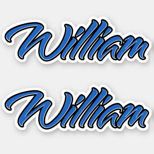 William Name blue sticker Sticker Stickerset