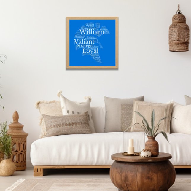 William Name Cloud Customizable Poster (Creator Uploaded)
