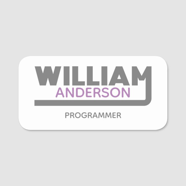 William Name Tag (Front)