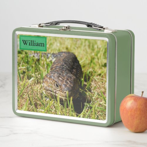 William Name With Aussie Lizard Metal Lunch Box