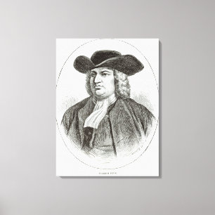 William Penn engraved by Josiah Wood Whymper Canvas Print