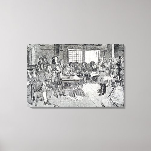 William Penn in Conference with the Colonists Canvas Print