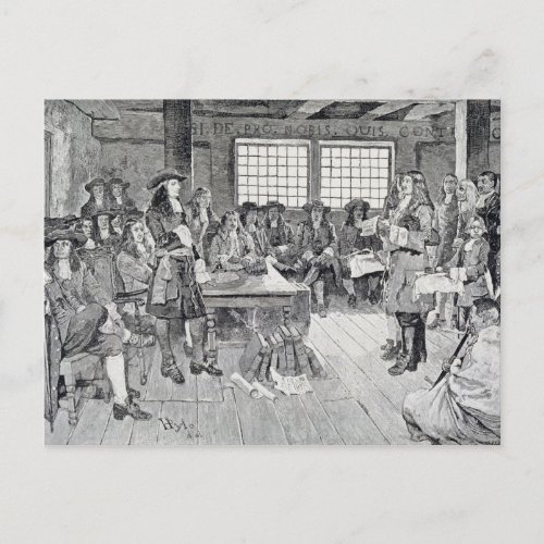 William Penn in Conference with the Colonists Postcard