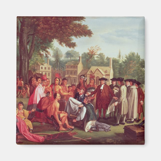 William Penn's Treaty with the Indians in 1683 Magnet (Front)