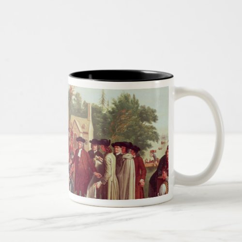 William Penns Treaty with the Indians in 1683 Two_Tone Coffee Mug