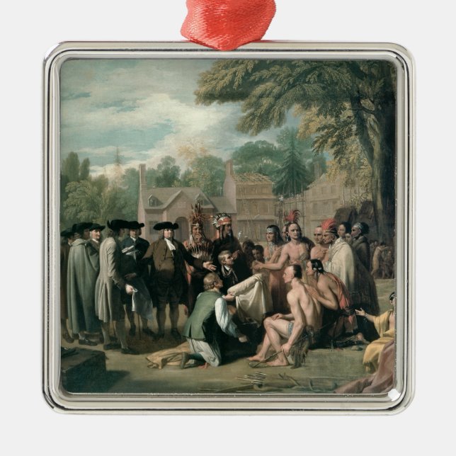 William Penn's Treaty with the Indians in Metal Ornament (Front)