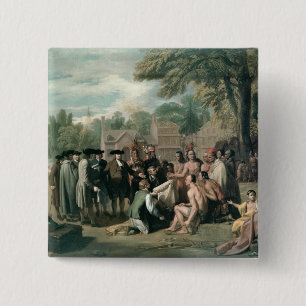 William Penn's Treaty with the Indians in Pinback Button