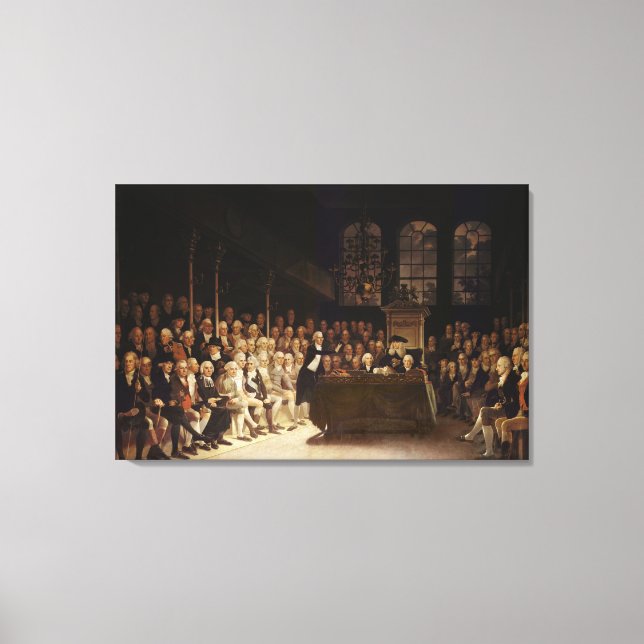 William Pitt addressing the House Canvas Print (Front)