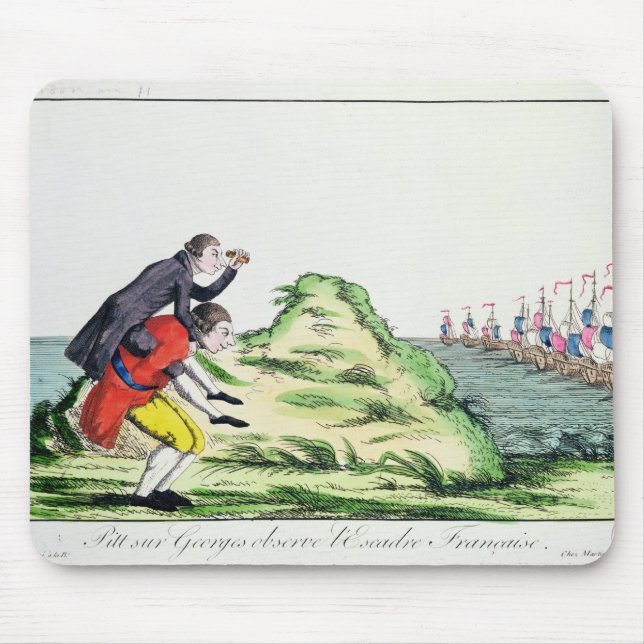 William Pitt Observing the French Squadron Mouse Pad (Front)