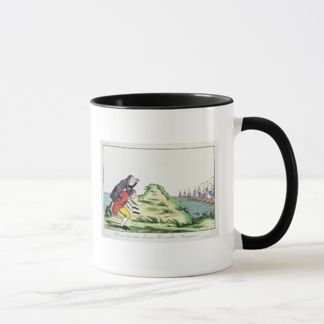 William Pitt Observing the French Squadron Mug (Right)