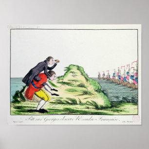 William Pitt Observing the French Squadron Poster