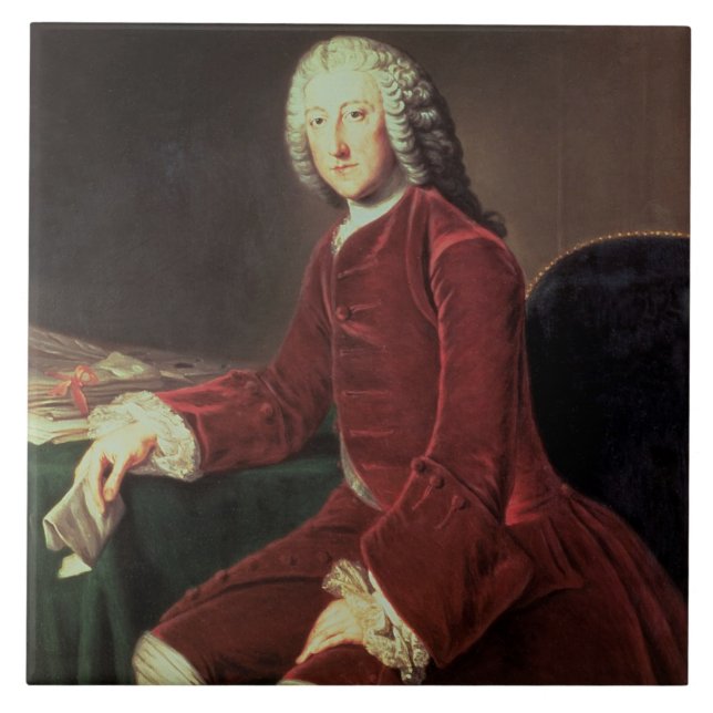 William Pitt the 'Elder', later 1st Earl of Chatha Ceramic Tile (Front)